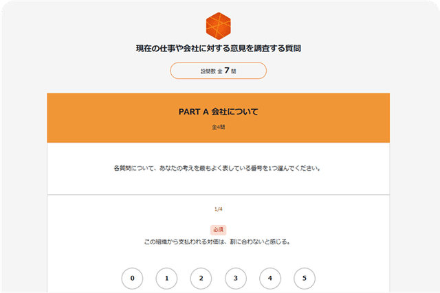 たった7問で社員の状況がわかる！